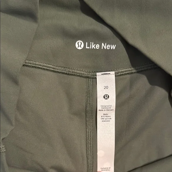 Lulu Olive Green Plus Size Leggings - Picture 2 of 4